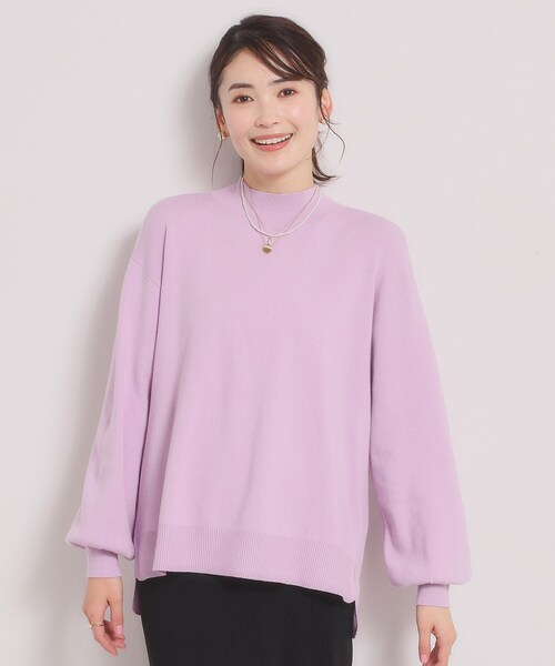 ITS'DEMO（イッツデモ）の「【手洗い可／8色展開】カラフルハイネックニット（ニット/セーター・レディース・ピンク/オレンジ系/ライトイエロー系/ライトグリーン/サックスブルー/ブラック/オフホワイト/パープル・00）」の5枚目の写真