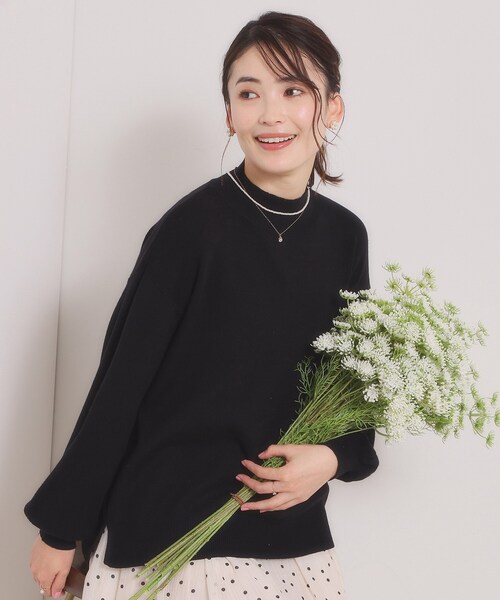 ITS'DEMO（イッツデモ）の「【手洗い可／8色展開】カラフルハイネックニット（ニット/セーター・レディース・ピンク/オレンジ系/ライトイエロー系/ライトグリーン/サックスブルー/ブラック/オフホワイト/パープル・00）」の2枚目の写真