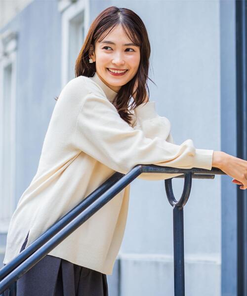 ITS'DEMO（イッツデモ）の「【手洗い可／8色展開】カラフルハイネックニット（ニット/セーター・レディース・ピンク/オレンジ系/ライトイエロー系/ライトグリーン/サックスブルー/ブラック/オフホワイト/パープル・00）」の10枚目の写真