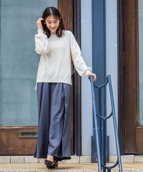 ITS'DEMO（イッツデモ）の「【手洗い可／8色展開】カラフルハイネックニット（ニット/セーター・レディース・ピンク/オレンジ系/ライトイエロー系/ライトグリーン/サックスブルー/ブラック/オフホワイト/パープル・00）」の12枚目の写真