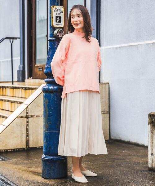 ITS'DEMO（イッツデモ）の「【手洗い可／8色展開】カラフルハイネックニット（ニット/セーター・レディース・ピンク/オレンジ系/ライトイエロー系/ライトグリーン/サックスブルー/ブラック/オフホワイト/パープル・00）」の14枚目の写真