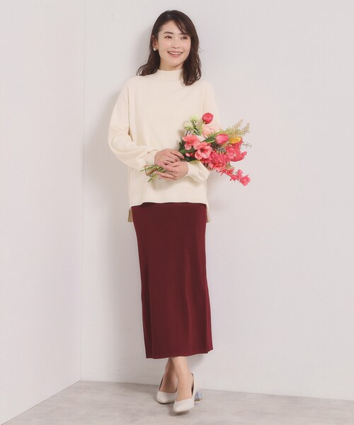 ITS'DEMO（イッツデモ）の「【手洗い可／8色展開】カラフルハイネックニット（ニット/セーター・レディース・ピンク/オレンジ系/ライトイエロー系/ライトグリーン/サックスブルー/ブラック/オフホワイト/パープル・00）」の16枚目の写真