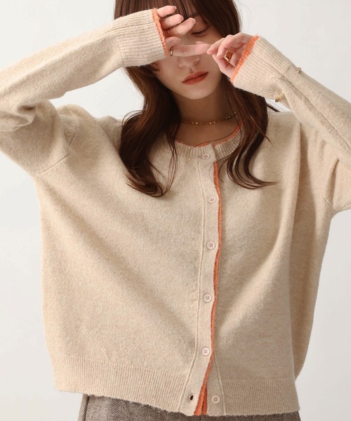 NOAHL(ノアル)の「【NOAHL】ウォームニット配色カーディガン(ニット/セーター・レディース・ベージュ系/グレー系/ブラウン系・FREE)」の1枚目の写真