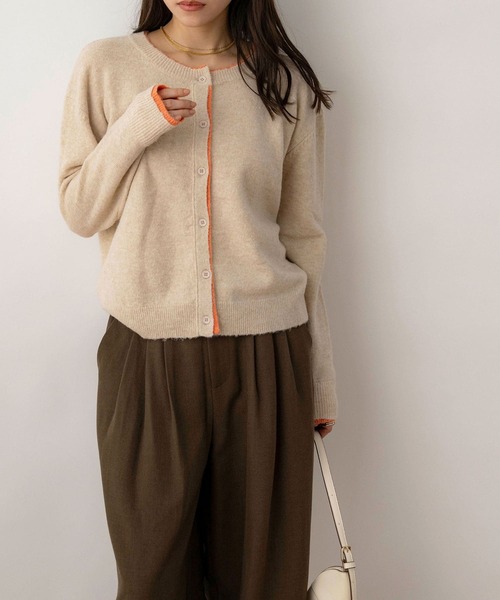 NOAHL(ノアル)の「【NOAHL】ウォームニット配色カーディガン(ニット/セーター・レディース・ベージュ系/グレー系/ブラウン系・FREE)」の20枚目の写真