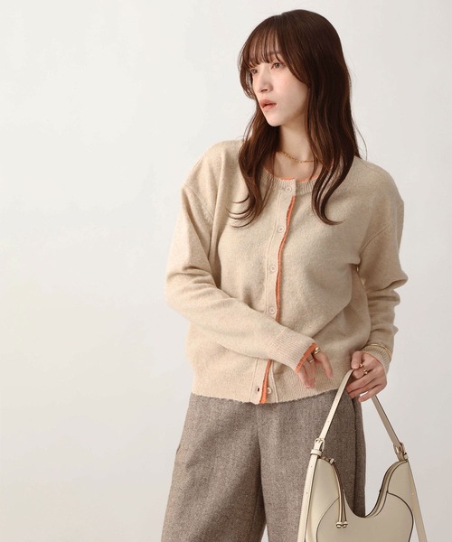 NOAHL(ノアル)の「【NOAHL】ウォームニット配色カーディガン(ニット/セーター・レディース・ベージュ系/グレー系/ブラウン系・FREE)」の8枚目の写真