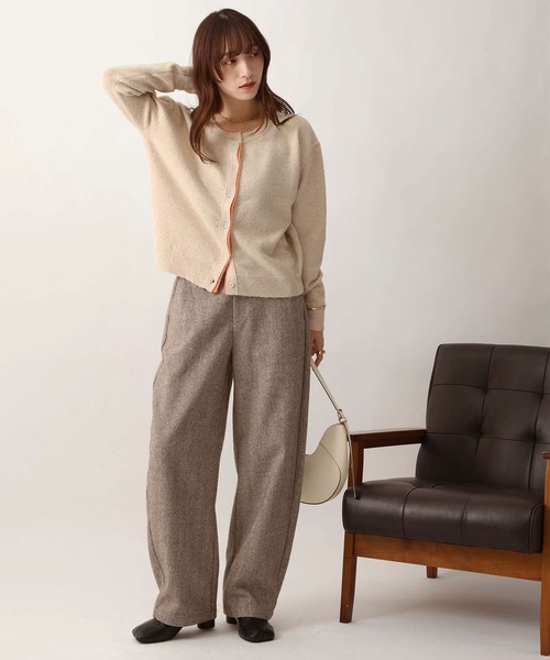 NOAHL(ノアル)の「【NOAHL】ウォームニット配色カーディガン(ニット/セーター・レディース・ベージュ系/グレー系/ブラウン系・FREE)」の9枚目の写真