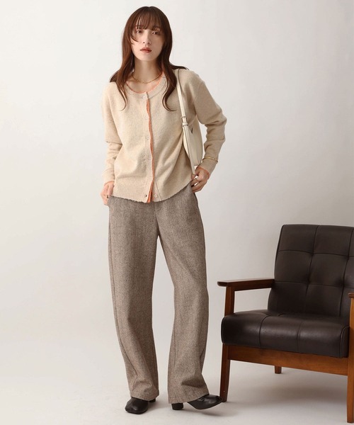 NOAHL(ノアル)の「【NOAHL】ウォームニット配色カーディガン(ニット/セーター・レディース・ベージュ系/グレー系/ブラウン系・FREE)」の11枚目の写真