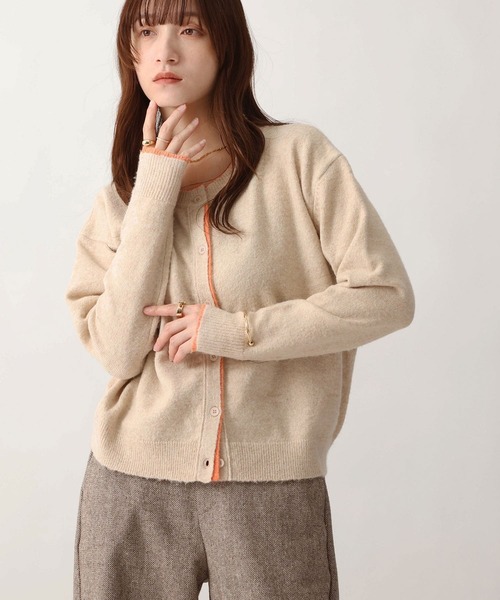 NOAHL(ノアル)の「【NOAHL】ウォームニット配色カーディガン(ニット/セーター・レディース・ベージュ系/グレー系/ブラウン系・FREE)」の12枚目の写真