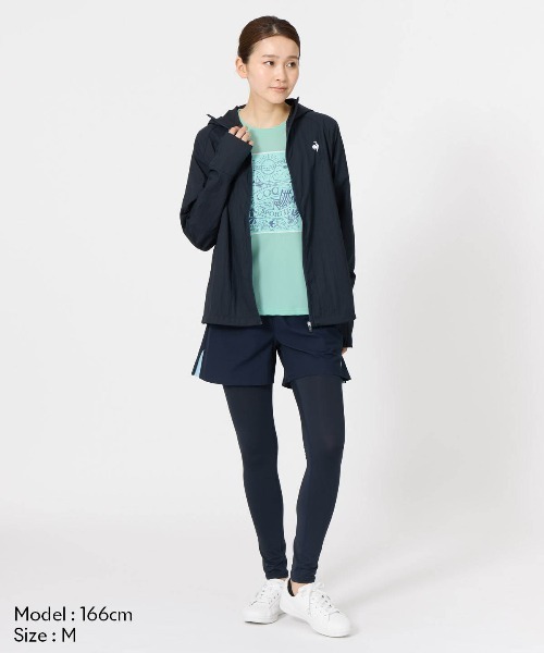 le coq sportif(ルコックスポルティフ)の「【はっ水】ポケッタブルUVカットウィンドジャケット(ナイロンジャケット・レディース・ベージュ/ネイビー/ブルー/グリーン・S/XL/L/M)」の12枚目の写真