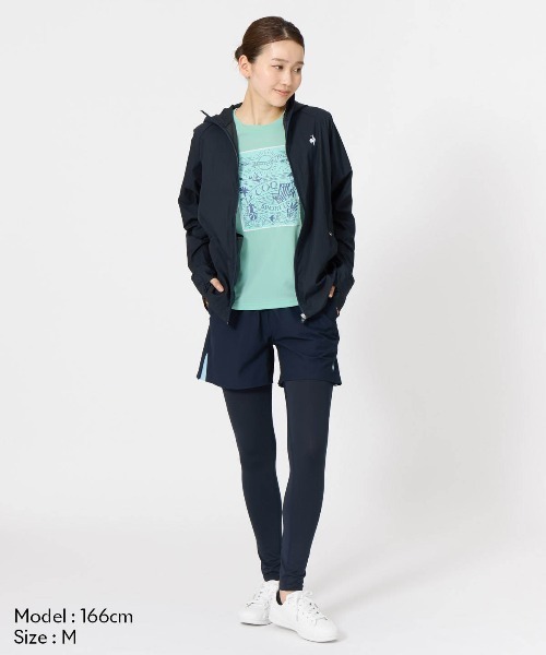 le coq sportif(ルコックスポルティフ)の「【はっ水】ポケッタブルUVカットウィンドジャケット(ナイロンジャケット・レディース・ベージュ/ネイビー/ブルー/グリーン・S/XL/L/M)」の13枚目の写真