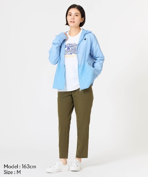le coq sportif(ルコックスポルティフ)の「【はっ水】ポケッタブルUVカットウィンドジャケット(ナイロンジャケット・レディース・ベージュ/ネイビー/ブルー/グリーン・S/XL/L/M)」の21枚目の写真