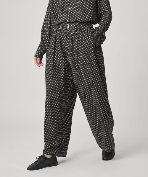 Steven Alan（スティーブンアラン）の「＜Steven Alan＞ドット プリント ワイドパンツ（その他パンツ・レディース・ダークグレー/ブラック・S/M/L）」の5枚目の写真