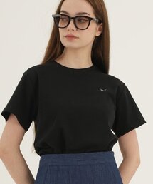 ウーマンフィッシュマンクロップTシャツブラック