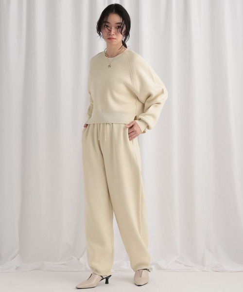 mysty woman（ミスティウーマン）の「スウェットライクニット　643873（ニット/セーター・レディース・ネイビー/イエロー/アイボリー・FREE）」の7枚目の写真