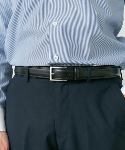 URBAN RESEARCH DOORS（アーバンリサーチドアーズ）の「LIFE STYLE TAILOR　水染めアニリンレザーベルト（ベルト・メンズ・ブラック/ダークブラウン・FREE）」の3枚目の写真