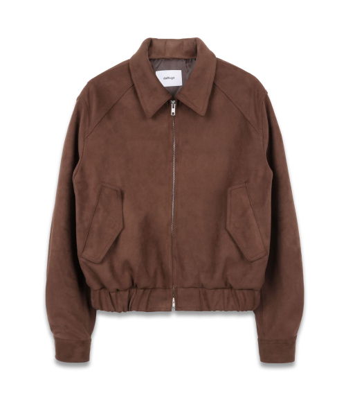 DOFFSEPT(ドフセプト)の「Vegan Leather Suede Crop Bomber in Mocha(ライダースジャケット・レディース・その他・FREE)」の2枚目の写真