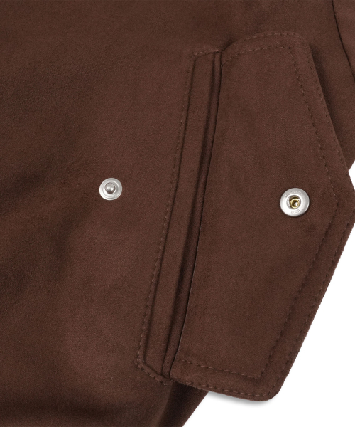 DOFFSEPT(ドフセプト)の「Vegan Leather Suede Crop Bomber in Mocha(ライダースジャケット・レディース・その他・FREE)」の6枚目の写真