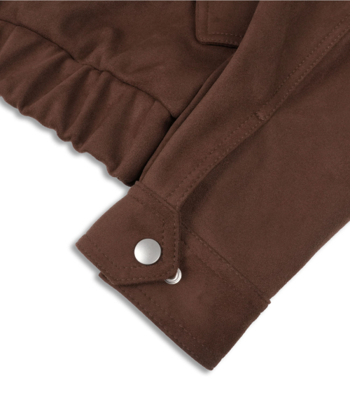 DOFFSEPT(ドフセプト)の「Vegan Leather Suede Crop Bomber in Mocha(ライダースジャケット・レディース・その他・FREE)」の7枚目の写真