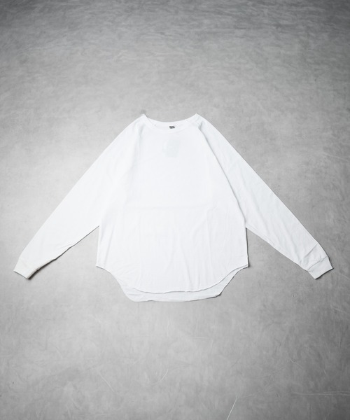 B.I.D.(ビーアイディー)の「《天竺 ラグラン袖リブロングスリーブTシャツ》(Tシャツ/カットソー・レディース・ホワイト/オレンジ系/ブラック/カーキ/ベージュ・MEDIUM/LARGE)」の1枚目の写真