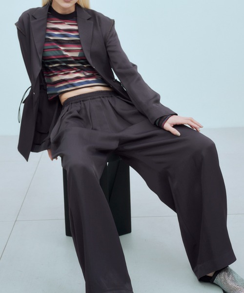 THINGS THAT MATTER(シングス ザット マター)の「ADJUSTABLE WAIST JACKET / アジャスタブル ウエスト ジャケット(テーラードジャケット・レディース・ネイビー/クリーム/ブラウン・FREE)」の16枚目の写真