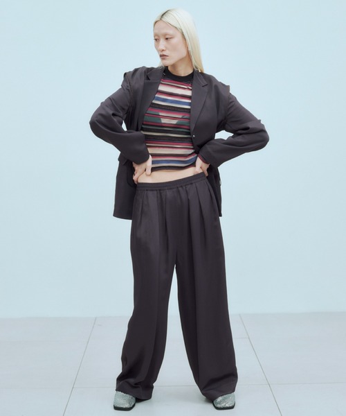 THINGS THAT MATTER(シングス ザット マター)の「ADJUSTABLE WAIST JACKET / アジャスタブル ウエスト ジャケット(テーラードジャケット・レディース・ネイビー/クリーム/ブラウン・FREE)」の17枚目の写真