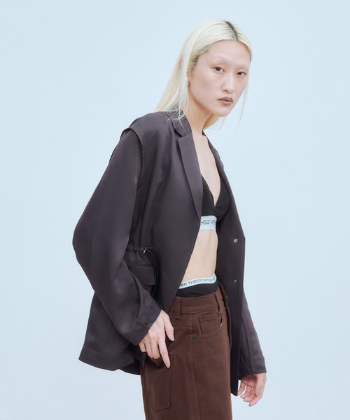 THINGS THAT MATTER(シングス ザット マター)の「ADJUSTABLE WAIST JACKET / アジャスタブル ウエスト ジャケット(テーラードジャケット・レディース・ネイビー/クリーム/ブラウン・FREE)」の15枚目の写真