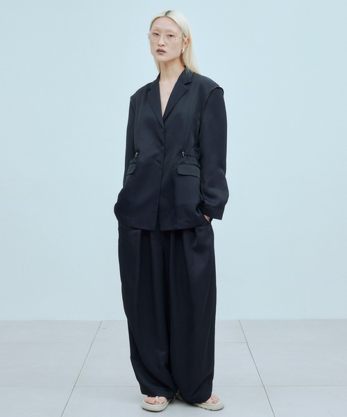 THINGS THAT MATTER(シングス ザット マター)の「ADJUSTABLE WAIST JACKET / アジャスタブル ウエスト ジャケット(テーラードジャケット・レディース・ネイビー/クリーム/ブラウン/ブラック・FREE)」の20枚目の写真