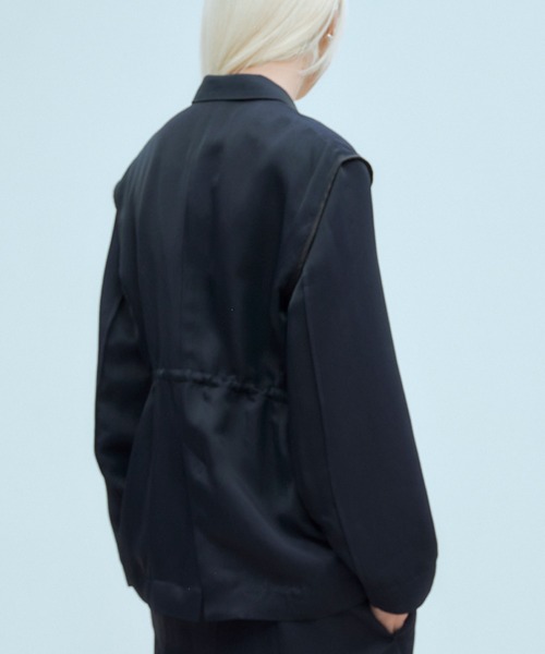 THINGS THAT MATTER(シングス ザット マター)の「ADJUSTABLE WAIST JACKET / アジャスタブル ウエスト ジャケット(テーラードジャケット・レディース・ネイビー/クリーム/ブラウン/ブラック・FREE)」の21枚目の写真