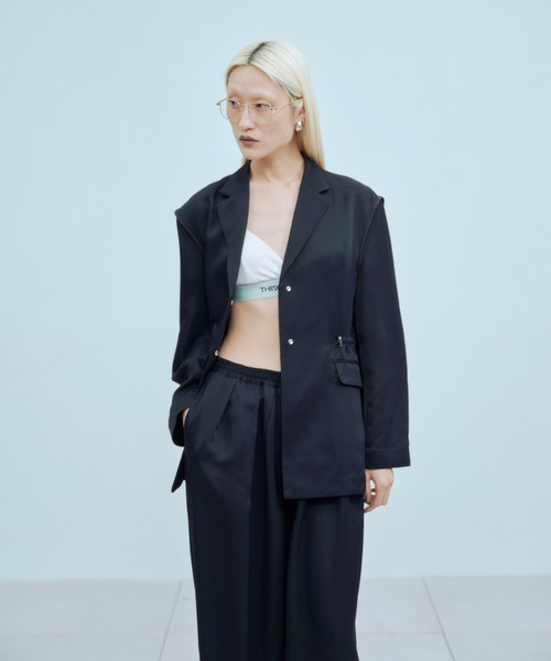 THINGS THAT MATTER(シングス ザット マター)の「ADJUSTABLE WAIST JACKET / アジャスタブル ウエスト ジャケット(テーラードジャケット・レディース・ネイビー/クリーム/ブラウン・FREE)」の21枚目の写真