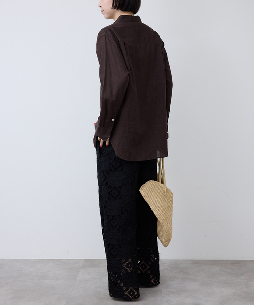 SLOBE IENA（スローブイエナ）の「コットンレースイージーパンツ（その他パンツ・レディース・ブラック/ホワイト・36/38）」の9枚目の写真