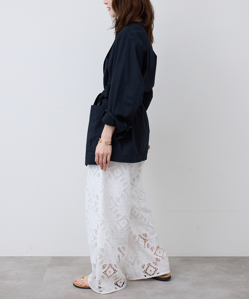 SLOBE IENA（スローブイエナ）の「コットンレースイージーパンツ（その他パンツ・レディース・ブラック/ホワイト・36/38）」の20枚目の写真