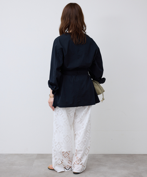 SLOBE IENA（スローブイエナ）の「コットンレースイージーパンツ（その他パンツ・レディース・ブラック/ホワイト・36/38）」の21枚目の写真