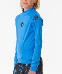 N.s（エヌドットエス）の「【RIPCURL/リップカール】K BRAND WAVE UPF L/S-BOY　水陸両用　UPF50+ (日焼け防止)　キッズ　フロントロゴプリント　長袖ラッシュガード（ラッシュガード）」