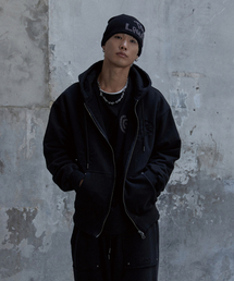 TONY LAWRENCE（トニーローレンス）の「アプリケフードジップアップ ブラック（パーカー）」