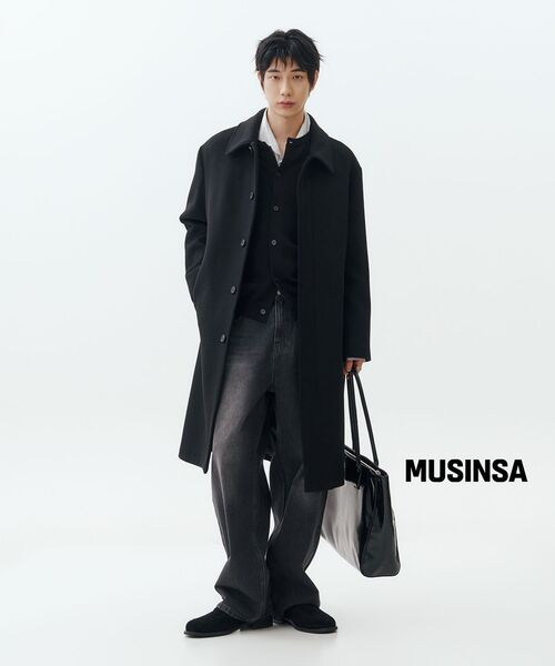 MUSINSA STANDARD（ムシンサスタンダード）の「ウォッシャブルスーピマコットンラウンドネックカーディガン[ブラック]（カーディガン/ボレロ・メンズ・ブラック・SMALL/MEDIUM/LARGE/X-LARGE/2XL）」の13枚目の写真