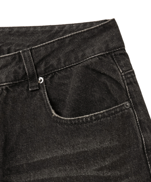 NOIRER(ノイア)の「キャットウォッシングワイドバミューダデニムパンツ(ブラック)(デニムパンツ・メンズ・その他・48/50/52)」の5枚目の写真