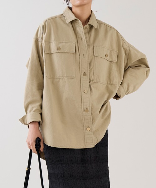 marmors(マルモア)の「【marmors】ルーズシャツ(シャツ/ブラウス・レディース・サックスブルー/ライトベージュ/カーキ/ネイビー・36)」の2枚目の写真