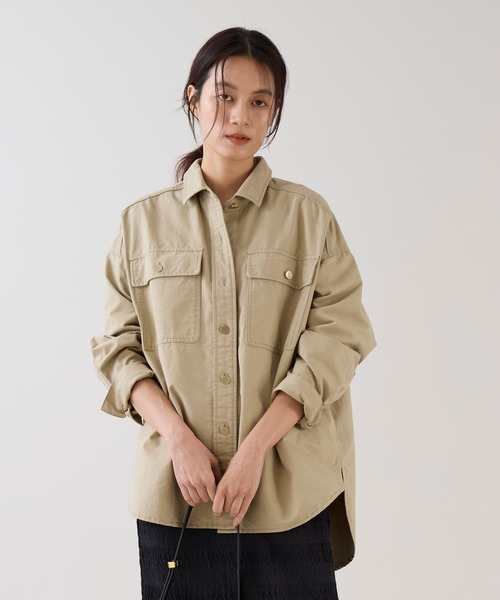 marmors(マルモア)の「【marmors】ルーズシャツ(シャツ/ブラウス・レディース・サックスブルー/ライトベージュ/カーキ/ネイビー・36)」の5枚目の写真