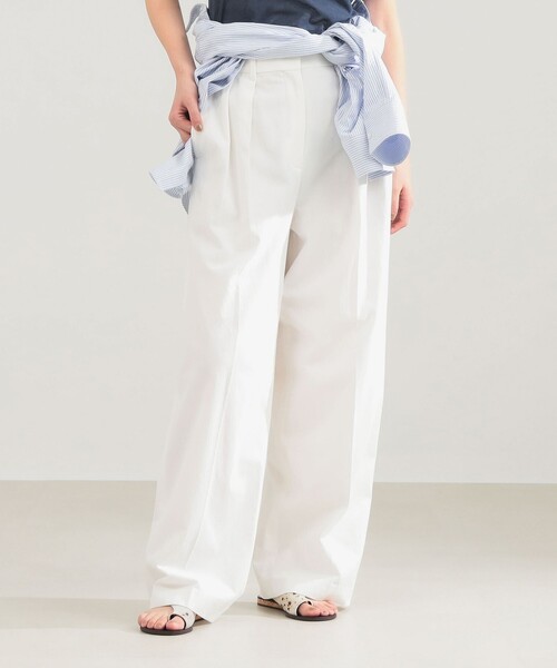 Demi-Luxe BEAMS（デミルクス ビームス）の「AK+1 / インタック セミワイド パンツ（その他パンツ・レディース・ベージュ/ホワイト・36/38）」の2枚目の写真