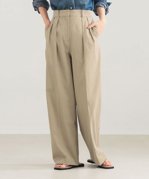 Demi-Luxe BEAMS（デミルクス ビームス）の「AK+1 / インタック セミワイド パンツ（その他パンツ・レディース・ベージュ/ホワイト・36/38）」の3枚目の写真