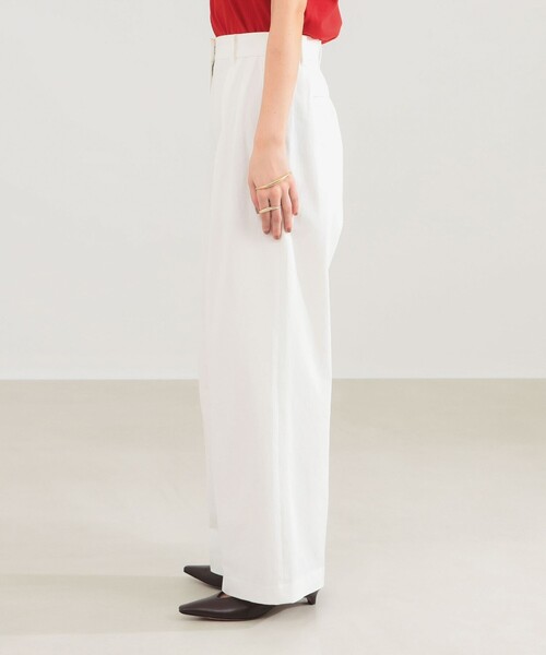 Demi-Luxe BEAMS（デミルクス ビームス）の「AK+1 / インタック セミワイド パンツ（その他パンツ・レディース・ベージュ/ホワイト・36/38）」の6枚目の写真