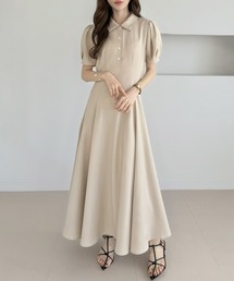 Louere（ルエレ）の「襟付きフレアワンピース[高身長サイズMT有り]（ワンピース）」