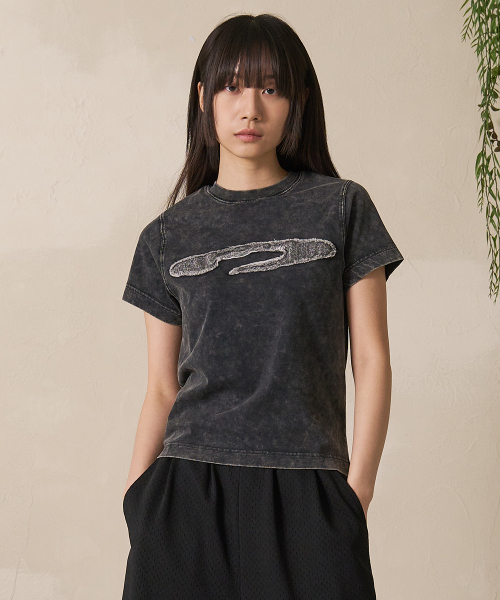 FDR(エフディーアール)の「Disk Logo Applique Short Sleeve White(Tシャツ/カットソー・メンズ・ホワイト/ライトホワイト・SMALL/MEDIUM/LARGE)」の4枚目の写真