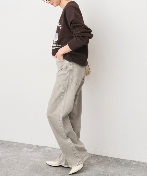 Spick & Span(スピックアンドスパン)の「《別注カラーあり》upper hights/アッパーハイツ THE OLIVIA*(デニムパンツ・レディース・ベージュ/ネイビー・22/23/24)」の11枚目の写真