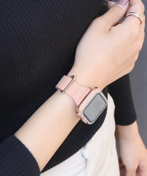 Urban Coral（アーバンコーラル）の「Apple Watch Band / アップルウォッチ くすみカラー スリム マグネット バンド / Urban Coral（デジタル腕時計・レディース・ブラウン系その他/オレンジ/ブラウン/ブラック/ベージュ/ピンク系その他/ゴールド系その他/ワインレッド・40mm/44mm）」の5枚目の写真