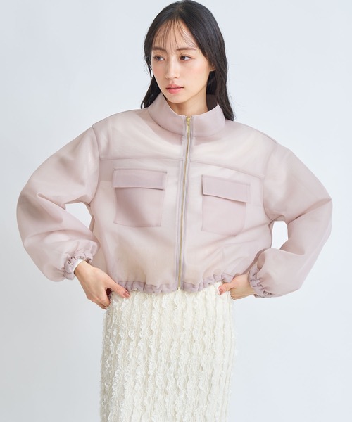 NOELA（ノエラ）の「シアーダンボールブルゾン（ブルゾン・レディース・ブラック/ベージュ・S/M）」の17枚目の写真