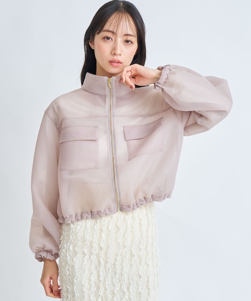 NOELA（ノエラ）の「シアーダンボールブルゾン（ブルゾン・レディース・ブラック/ベージュ・S/M）」の16枚目の写真