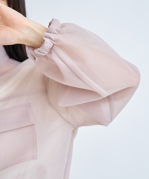 NOELA（ノエラ）の「シアーダンボールブルゾン（ブルゾン・レディース・ブラック/ベージュ・S/M）」の12枚目の写真