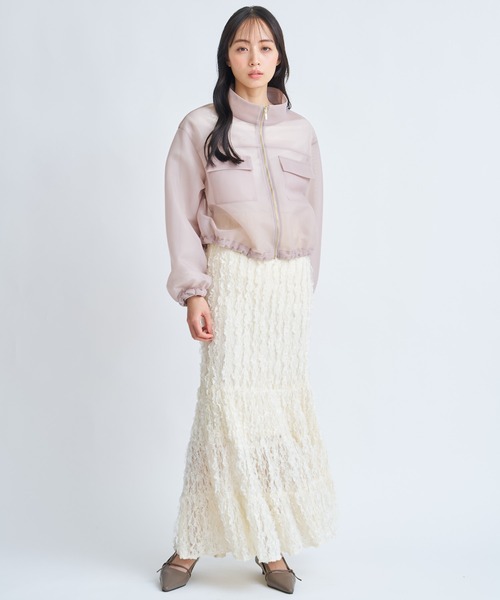 NOELA（ノエラ）の「シアーダンボールブルゾン（ブルゾン・レディース・ブラック/ベージュ・S/M）」の11枚目の写真