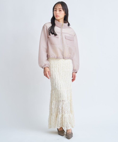 NOELA（ノエラ）の「シアーダンボールブルゾン（ブルゾン・レディース・ブラック/ベージュ・S/M）」の10枚目の写真